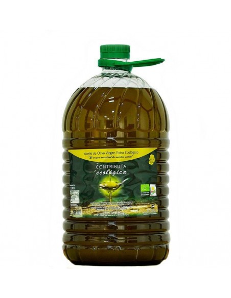 CONTRIBUTA ECOLÓGICA - Aceite de Oliva Virgen Extra Ecológico 5L - Pack 15 Litros