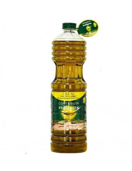 CONTRIBUTA ECOLÓGICA - Aceite de Oliva Virgen Extra Ecológico 1L - Pack 14 Litros