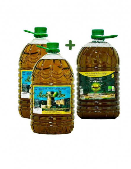 Aceite de Oliva Pack 3ud 5L (2 Virgen Extra + 1 Virgen Extra Ecológico)